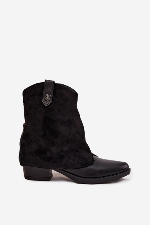 aquecimento botas estilo coParaboy com salto cor preta Sylvette aquecimento botas estilo coParaboy com salto cor preta Sylvette