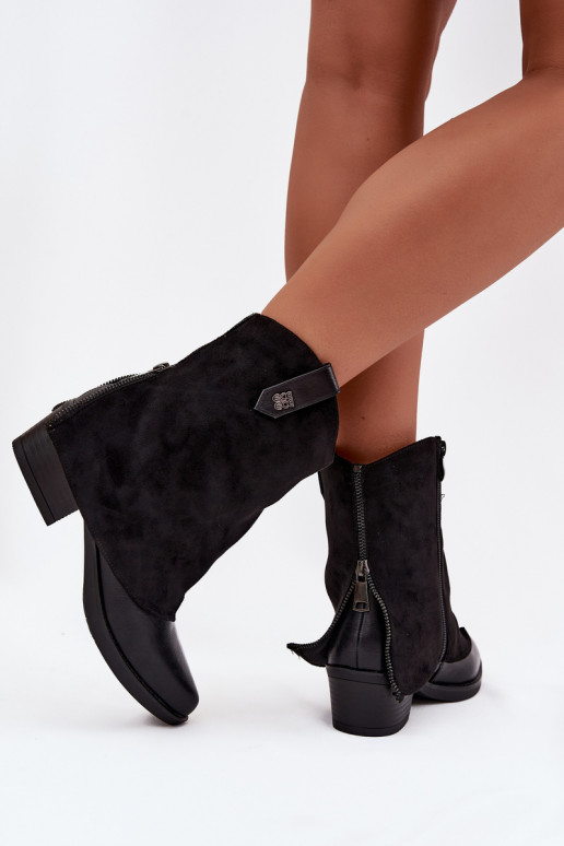 aquecimento botas estilo coParaboy com salto cor preta Sylvette aquecimento botas estilo coParaboy com salto cor preta Sylvette