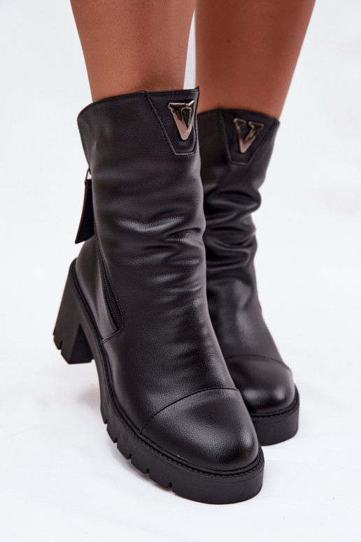 aquecimento Botas femininas Em saltos enormesPodParaójnym Zamkiem Vinceza 58605 cor preta aquecimento Botas femininas Em saltos enormesPodParaójnym Zamkiem Vinceza 58605 cor preta