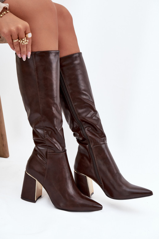 botas femininas com salto Ze cor douradam Elemento CzekoladoParae Alessine botas femininas com salto Ze cor douradam Elemento CzekoladoParae Alessine