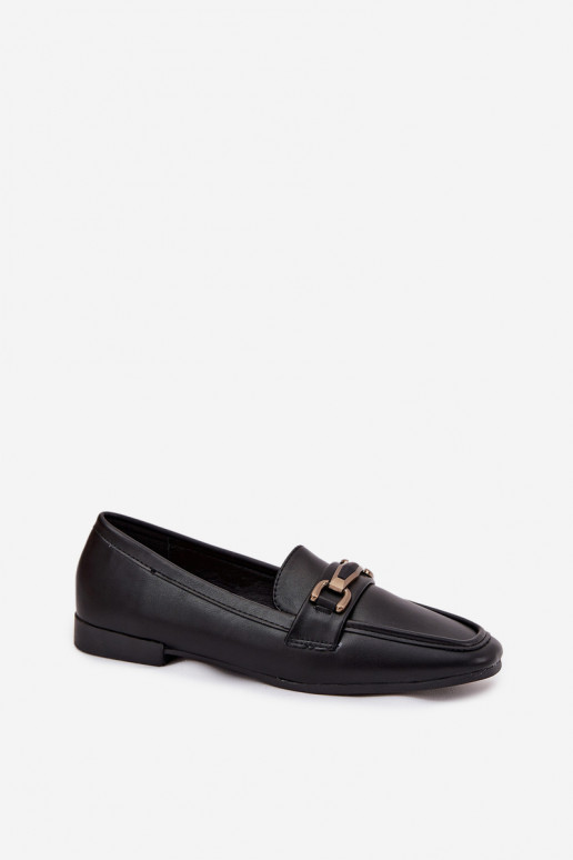 sapato Mocassins Feminino com enfeites cor preta Priscelle sapato Mocassins Feminino com enfeites cor preta Priscelle