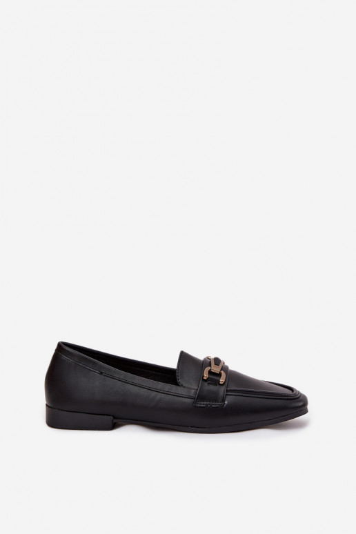 sapato Mocassins Feminino com enfeites cor preta Priscelle sapato Mocassins Feminino com enfeites cor preta Priscelle