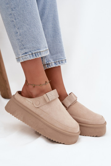 Botas de neve Feminino com uma plataformacom fecho adesivoem cor de marfim Jorielle