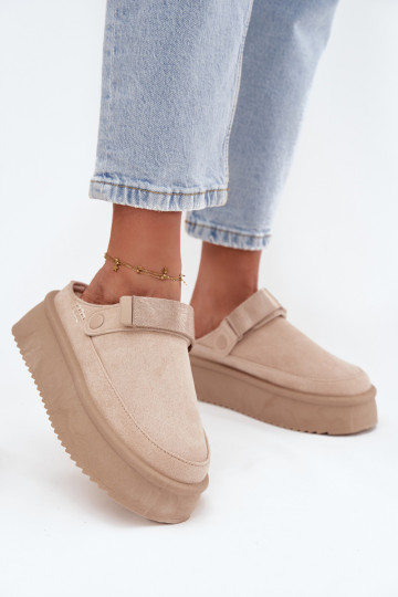 Botas de neve Feminino com uma plataformacom fecho adesivoem cor de marfim Jorielle 2