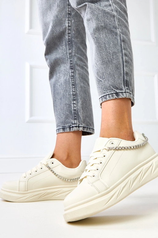 Tênis cor areia com plataforma e...