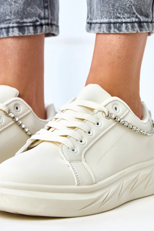 Tênis cor areia com plataforma e...