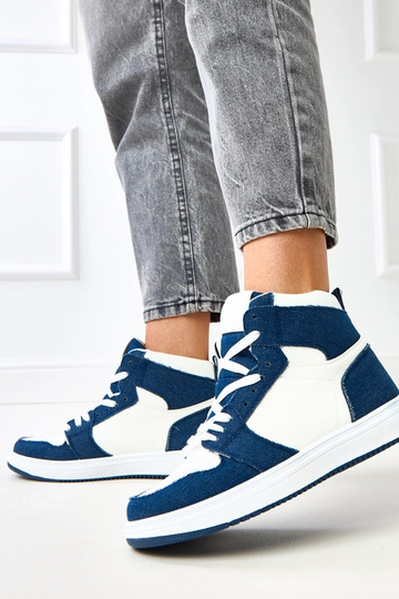 Tênis altos acima do tornozelo com motivo escuro de jeans "Kasna" 2