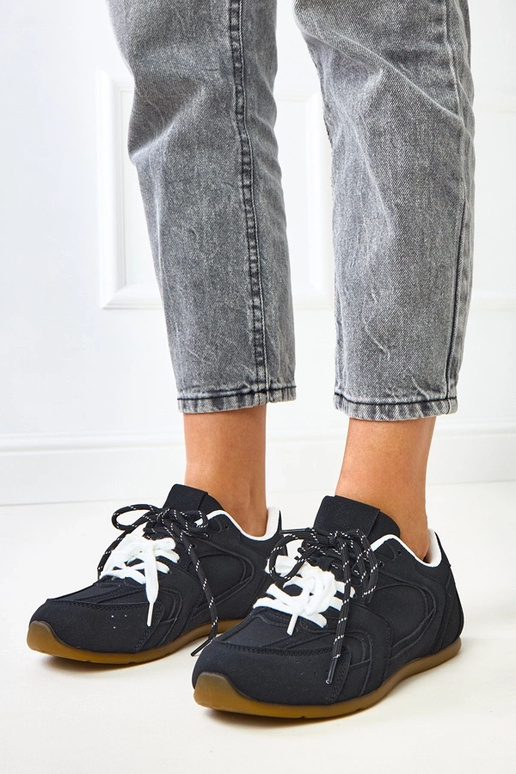 Ténis pretos com cadarços duplos Casey Ténis pretos com cadarços duplos Casey