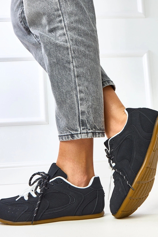 Ténis pretos com cadarços duplos Casey Ténis pretos com cadarços duplos Casey