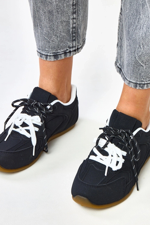 Ténis pretos com cadarços duplos Casey Ténis pretos com cadarços duplos Casey