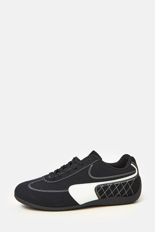 Ténis pretos com detalhe branco Manaar Ténis pretos com detalhe branco Manaar