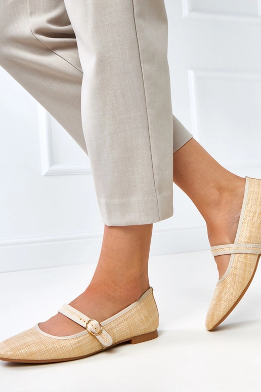 Bailarinas trançada em tom de areia... Bailarinas trançada em tom de areia...