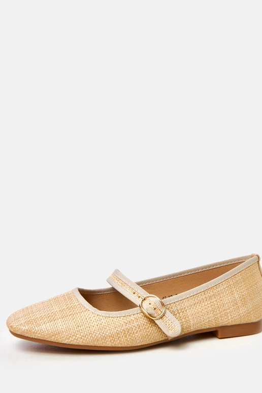 Bailarinas trançada em tom de areia... Bailarinas trançada em tom de areia...