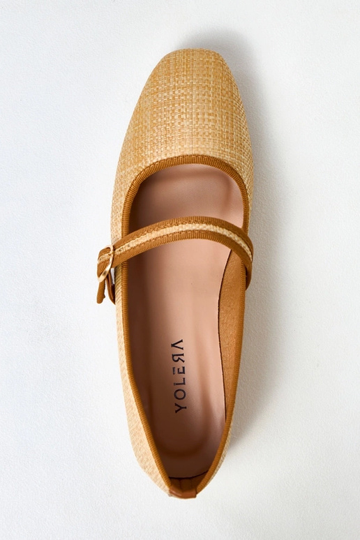 Bailarinas trançada marrons com... Bailarinas trançada marrons com...