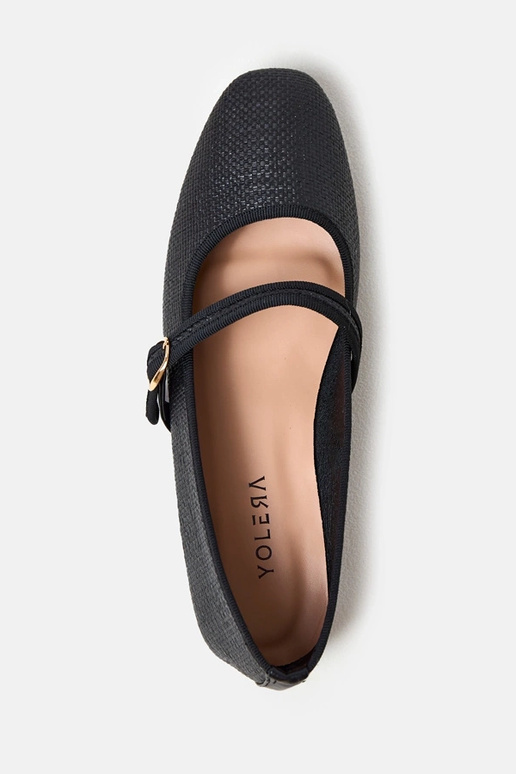 Bailarinas trançada pretas com fivela... Bailarinas trançada pretas com fivela...