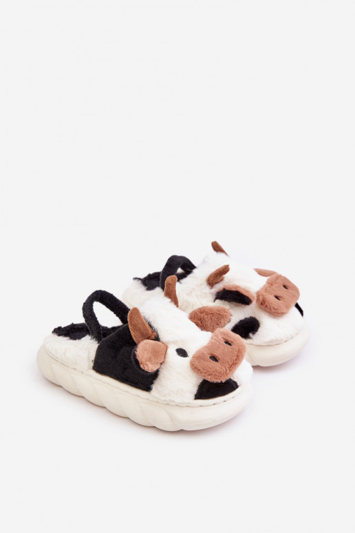 Infantil com um casaco de pele Chinelos Com um tema KroParay cor branca Tamorrin Infantil com um casaco de pele Chinelos Com um tema KroParay cor branca Tamorrin