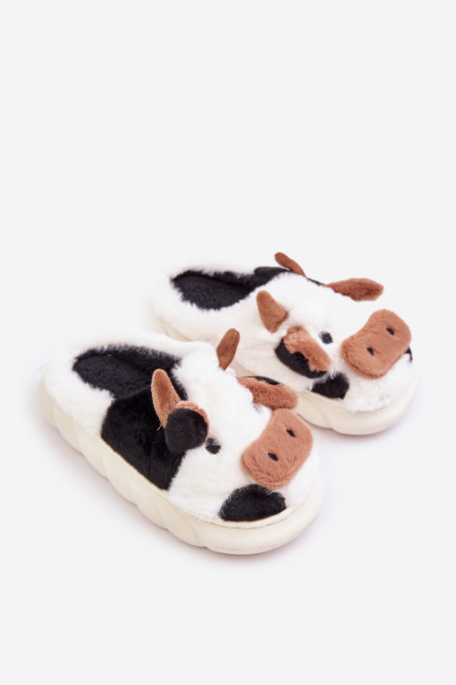 Infantil com um casaco de pele Chinelos Com um tema KroParay cor branca Tamorrin Infantil com um casaco de pele Chinelos Com um tema KroParay cor branca Tamorrin