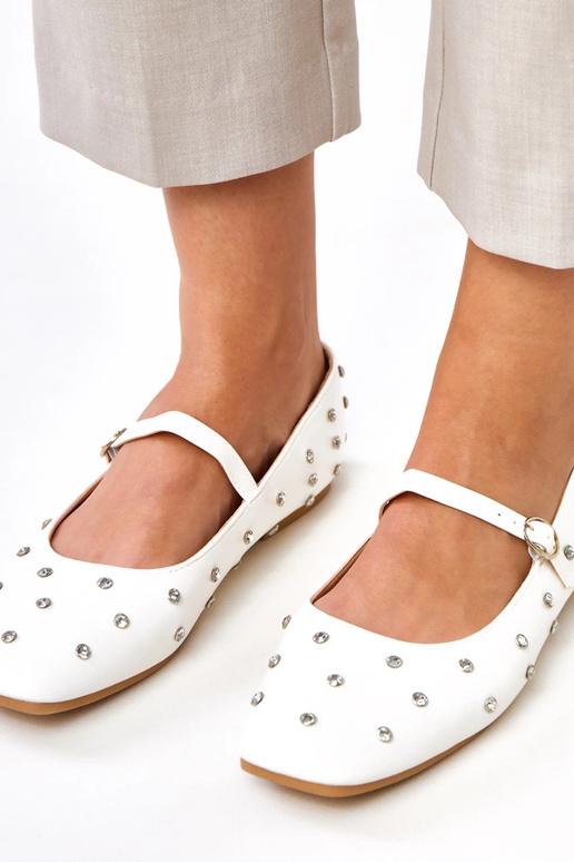 Sapatilhas brancas com cristais, Heidi Sapatilhas brancas com cristais, Heidi