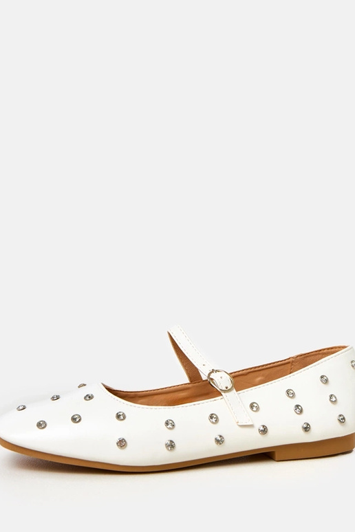 Sapatilhas brancas com cristais, Heidi Sapatilhas brancas com cristais, Heidi