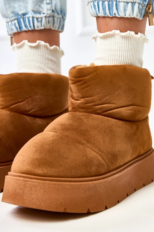 Botas de neve aquecidas cor marrom...