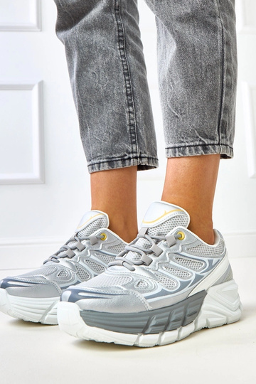 Sapatilhas prateadas com... 2