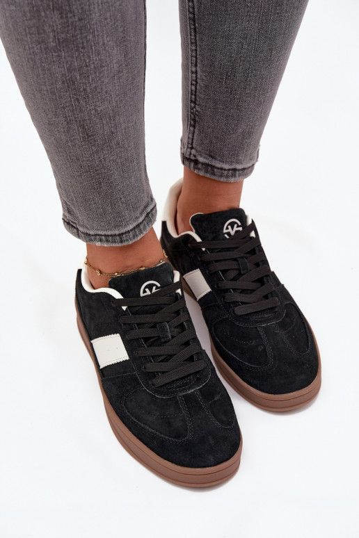 de camurça À modalo de tênis Feminino Vinceza 14029 cor preta de camurça À modalo de tênis Feminino Vinceza 14029 cor preta