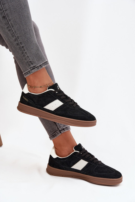 de camurça À modalo de tênis Feminino Vinceza 14029 cor preta de camurça À modalo de tênis Feminino Vinceza 14029 cor preta