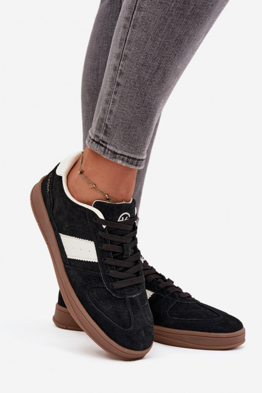 de camurça À modalo de tênis Feminino Vinceza 14029 cor preta de camurça À modalo de tênis Feminino Vinceza 14029 cor preta