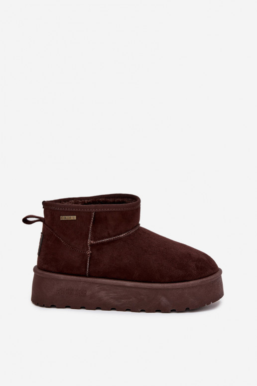 Baixo Botas de neve com uma plataforma Big Star OO274A101 CzekoladoParae Baixo Botas de neve com uma plataforma Big Star OO274A101 CzekoladoParae