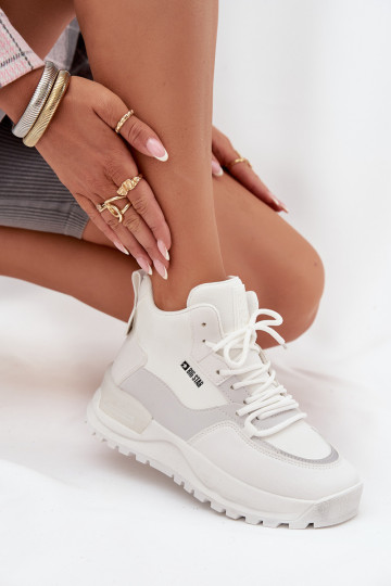 Tênis femininos com plataforma Big Star SS274510 na cor branca