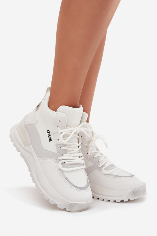 tênis Feminino com uma plataforma Big Star SS274510 cor branca