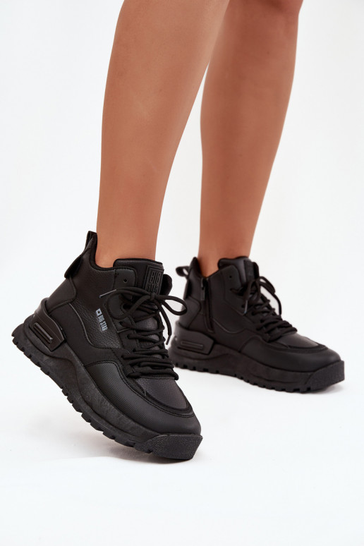 tênis Feminino com uma plataforma Big Star SS274509 cor preta tênis Feminino com uma plataforma Big Star SS274509 cor preta