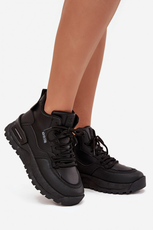 tênis Feminino com uma plataforma Big Star SS274509 cor preta tênis Feminino com uma plataforma Big Star SS274509 cor preta