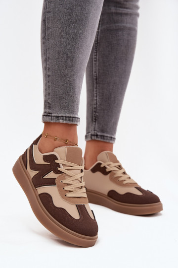 À modalo de tênis Baixo feminino Eko Pele cor marrom Givelle 2