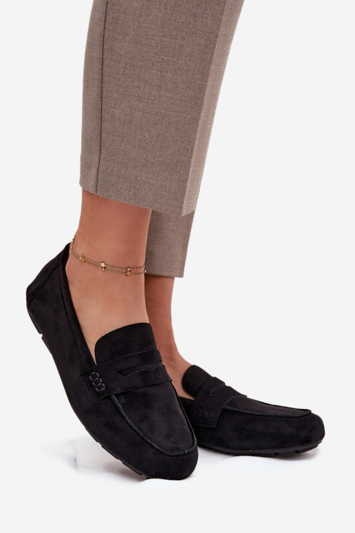 Mocassins Mocassins Apartamento feminino cor preta Roseline