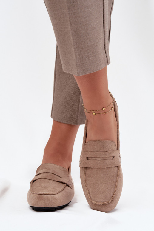 Mocassins Mocassins Apartamento feminino bege Roseline