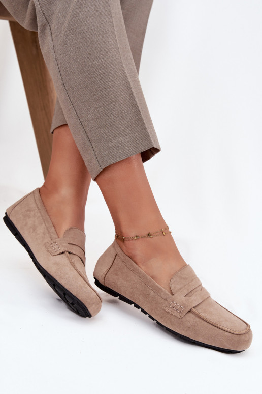 Mocassins Mocassins Apartamento feminino bege Roseline