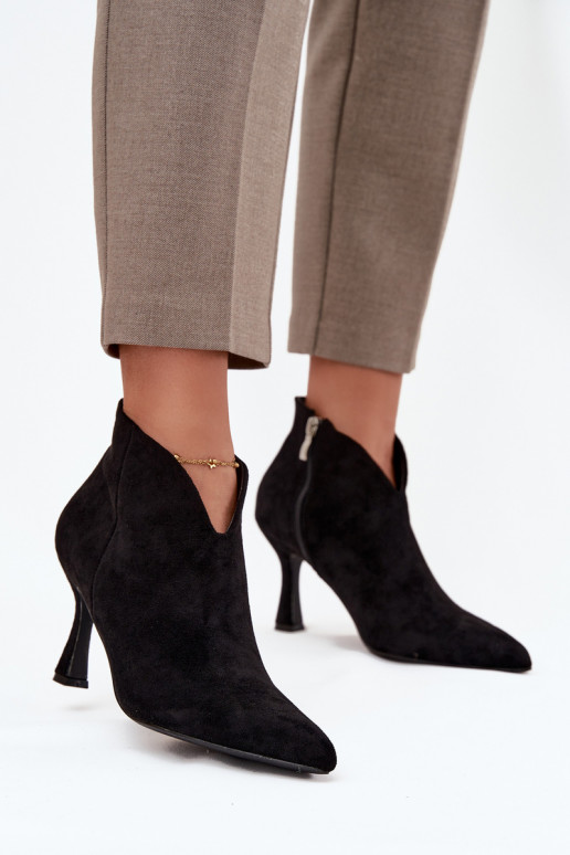 sapatos de salto baixo para mulheres com salto fino de camurça ecológicaoParae cor preta Jolivra sapatos de salto baixo para mulheres com salto fino de camurça ecológicaoParae cor preta Jolivra