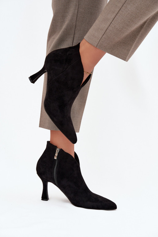 sapatos de salto baixo para mulheres com salto fino de camurça ecológicaoParae cor preta Jolivra sapatos de salto baixo para mulheres com salto fino de camurça ecológicaoParae cor preta Jolivra
