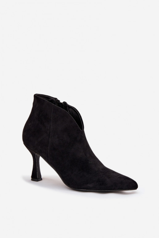 sapatos de salto baixo para mulheres com salto fino de camurça ecológicaoParae cor preta Jolivra sapatos de salto baixo para mulheres com salto fino de camurça ecológicaoParae cor preta Jolivra