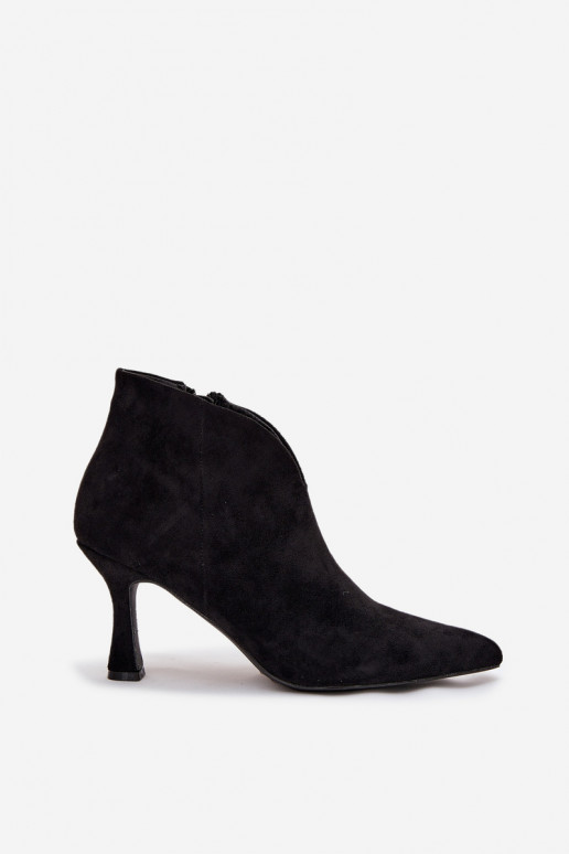 sapatos de salto baixo para mulheres com salto fino de camurça ecológicaoParae cor preta Jolivra sapatos de salto baixo para mulheres com salto fino de camurça ecológicaoParae cor preta Jolivra