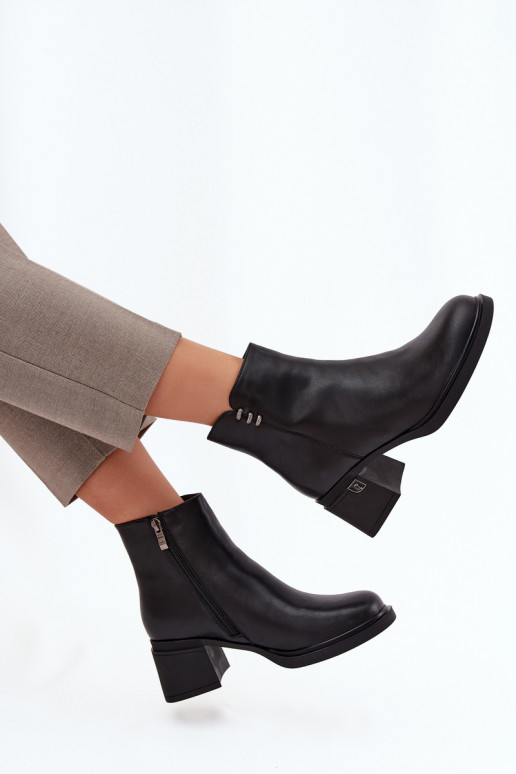 Pele aquecimento Botas femininas Klocke Vinceza 91159 cor preta