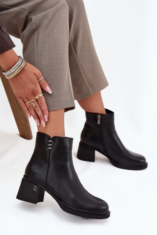 Pele aquecimento Botas femininas Klocke Vinceza 91159 cor preta