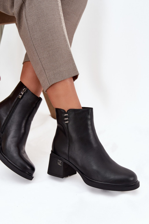 Pele aquecimento Botas femininas Klocke Vinceza 91159 cor preta