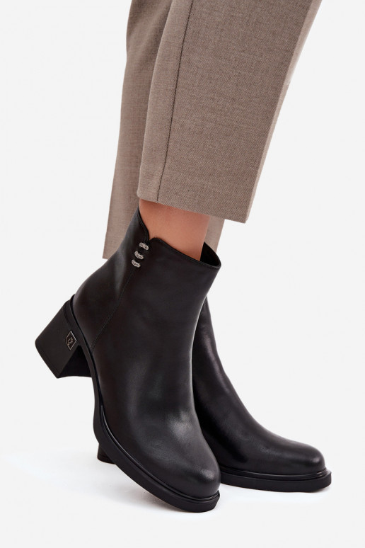 Pele aquecimento Botas femininas Klocke Vinceza 91159 cor preta