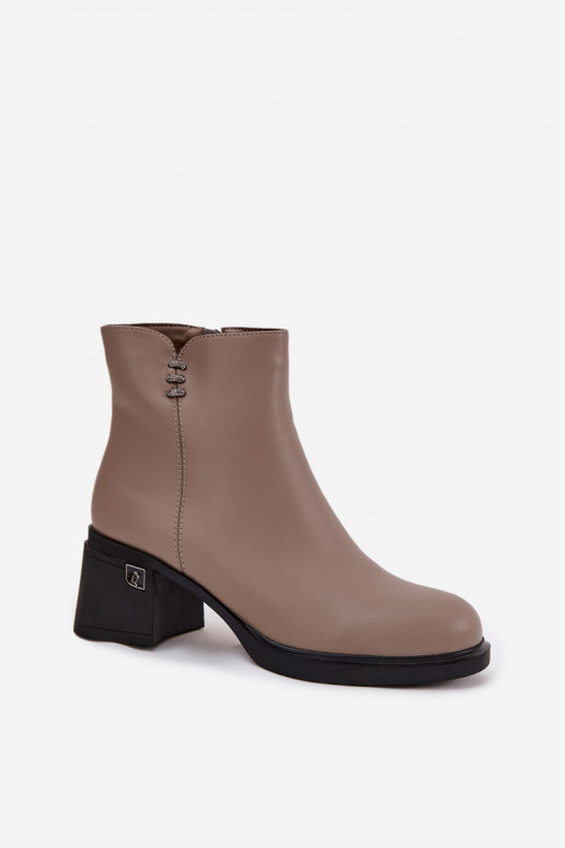 Pele aquecimento Botas femininas Klocke Vinceza 91159 bege
