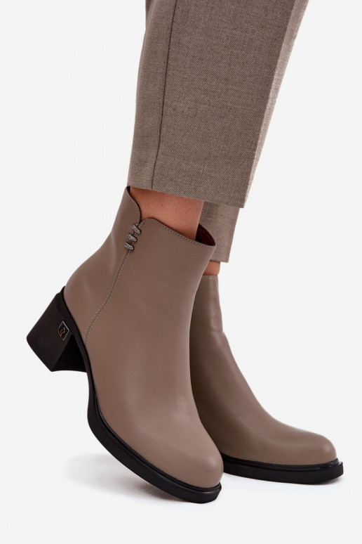 Pele aquecimento Botas femininas Klocke Vinceza 91159 bege