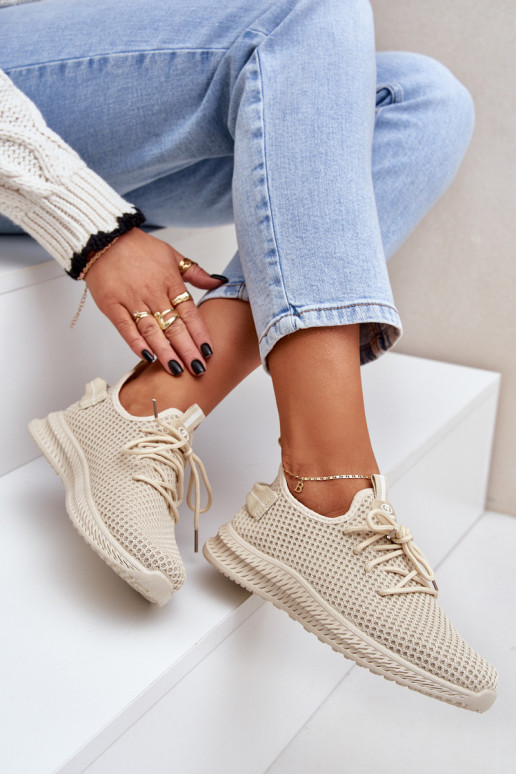 grade Um modelo atraente tênis Feminino bege Harice grade Um modelo atraente tênis Feminino bege Harice