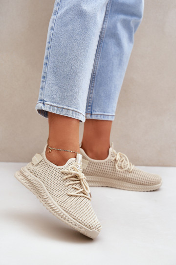 grade Um modelo atraente tênis Feminino bege Harice