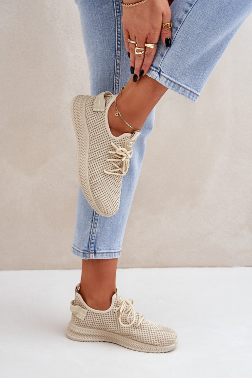 grade Um modelo atraente tênis Feminino bege Harice grade Um modelo atraente tênis Feminino bege Harice